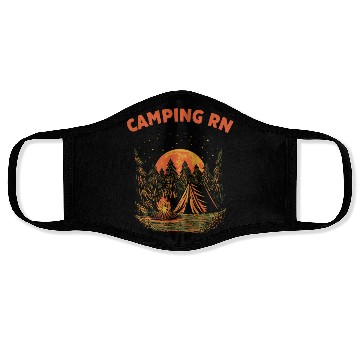 Discover Camping RN Camper Forest Camp Jungle Vacation Wild Face Masks