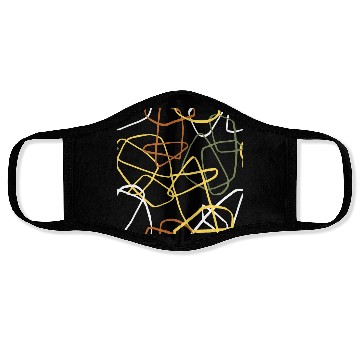 Discover Abstract Line Overlap Face Masks