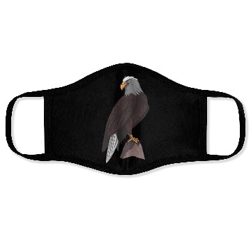 Discover Eagle flying perching Face Masks