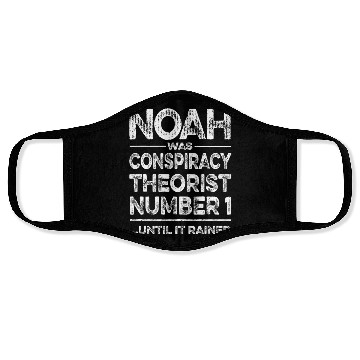 Discover Funny Noah Conspiracy Theory & Realist Meme Libert Face Masks