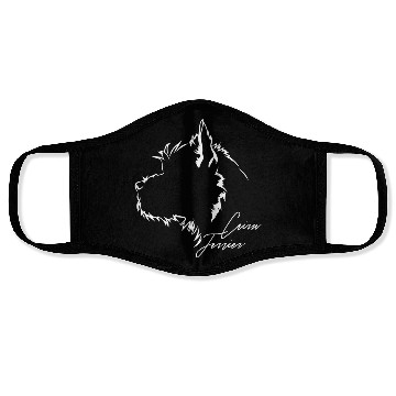 Discover Funny Cairn Terrier Profile dog mom Face Masks