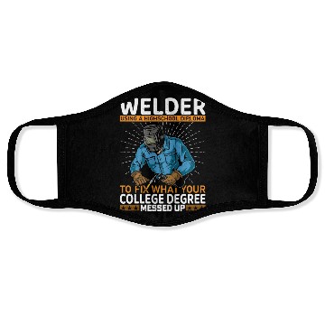 Discover Welder using a high school Face Masks