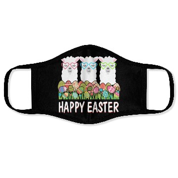 Discover Happy Easter Eggs Easter Llama Alpaca Bunny Face Masks