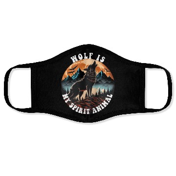 Discover wolf is my spirit animal Face Masks