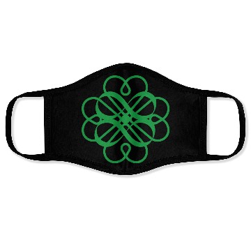 Discover 4 Heart Clover Double Infinity Lucky Symbol Face Masks