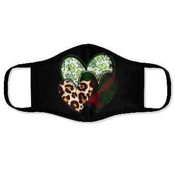 Discover St Patrick’s day, Shamrock, Clover Distressed Face Masks