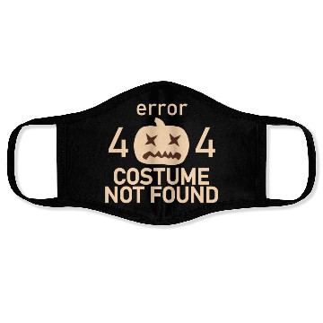 Discover Error 404 Costume Not Found Low Budget Halloween P Face Masks