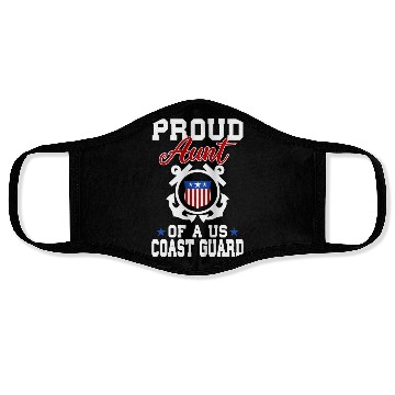 Discover Proud US Coast Guard Aunt Face Masks