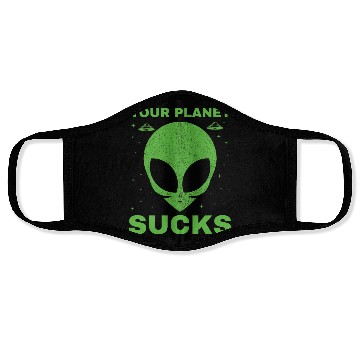 Discover Alien, Aliens, UFO, UAP, Space Unknown Flight Face Masks