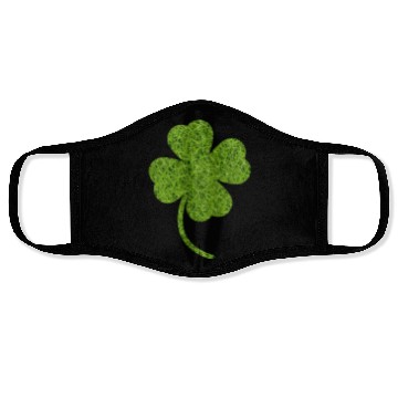 Discover Shamrock Grass Print Face Masks
