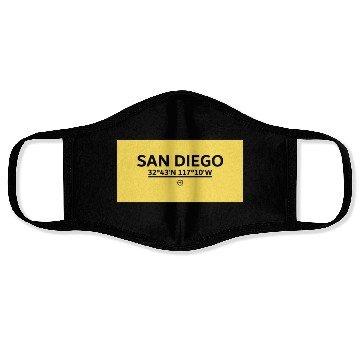 Discover San Diego Coordinate's design Face Masks