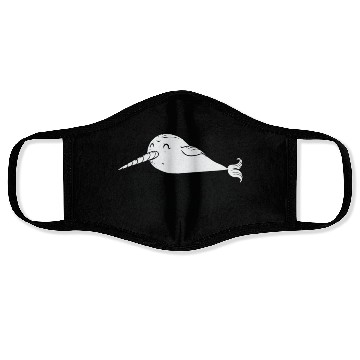 Discover Procrastinating Narwhal Lover Aquatic Animals Face Masks