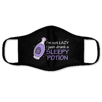 Discover Funny Witch Procrastinating Sleep Potion Pagan Wit Face Masks