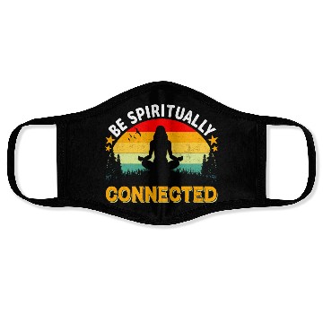 Discover Be spiritually connected yoga Vintage Face Masks