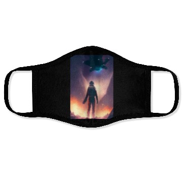 Discover galaxy space satelite astronaut Face Masks