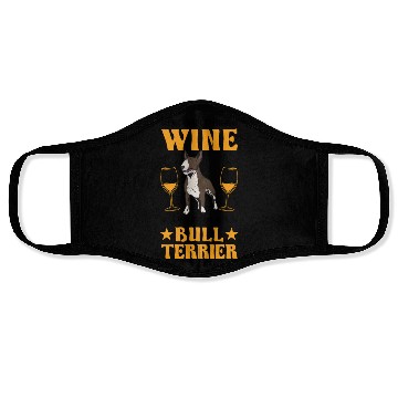 Discover Bull Terrier And Wine Miniature Face Masks
