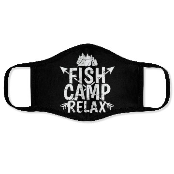 Discover Fish Camp relax Vacation Mountains Campfire Face Masks