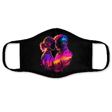 Discover Embrace the Future with Cyberpunk Couples in Love Face Masks