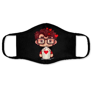 Discover Popcorn Movie Guy Face Masks