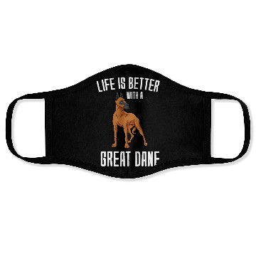 Discover Life Is Better With A Great Dane Face Masks