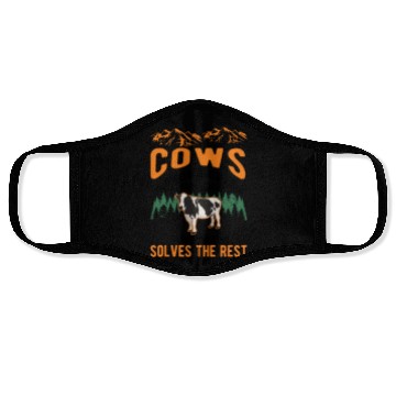 Discover Cow Gift Farmer Cattle Breeder Cows Face Masks