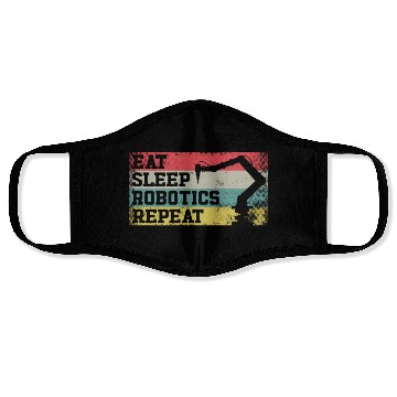 Discover Robot Robotics Engineer Retro Face Masks