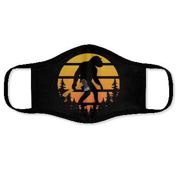 Discover Retro Sasquatch Axe Throwing For Axe Thrower Face Masks