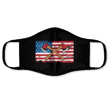 Discover Patriotic American Flag For Axe Thrower Face Masks