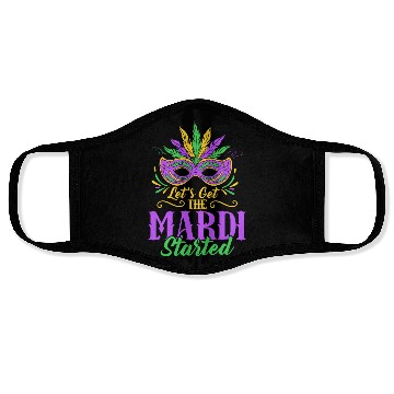 Discover Let's Get The Mardi Started Mardi Gras Party Face Masks