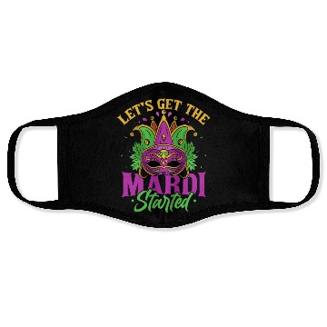 Discover Let's Get The Mardi Started Mardi Gras Parade Face Masks
