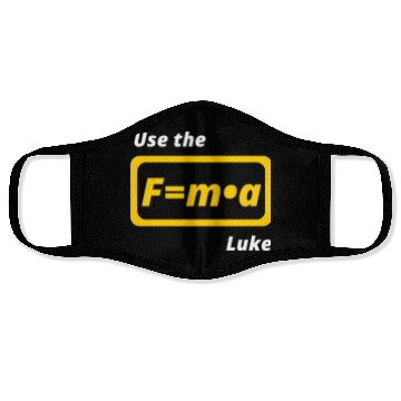 Discover Star Wars, physics, use the force, science, funny Face Masks