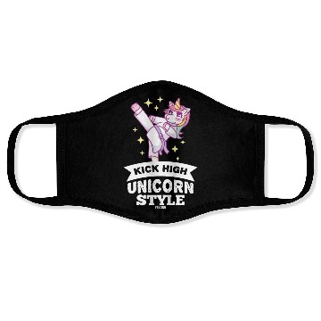Discover Unicorn girl martial arts training Face Masks