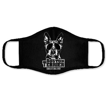 Discover Boston Terrier coolest dog ever dog mom Face Masks
