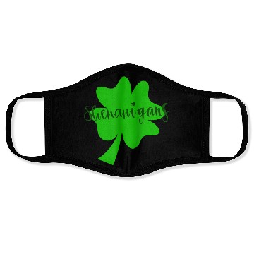 Discover Saint Patrick s Day Shenanigans Clover Shamrock Face Masks
