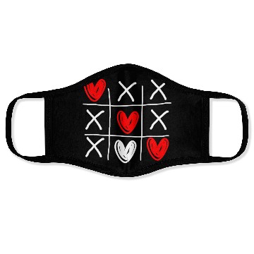 Discover Cute Tic Tac Toe Hearts Valentines Day Face Masks