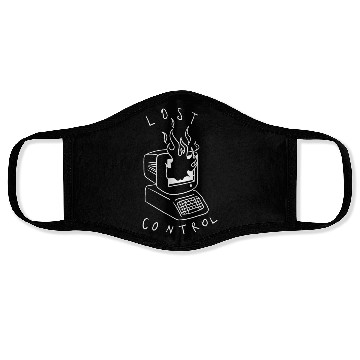 Discover Lost Control: A Retro Computer Inspired Design Face Masks