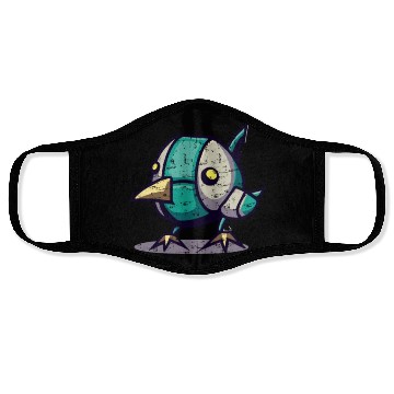 Discover robot chick bird Face Masks