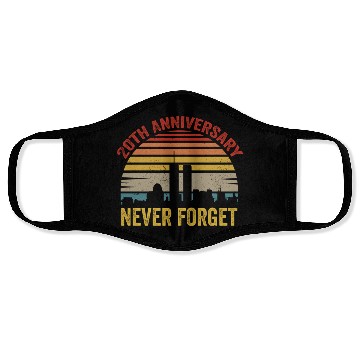 Discover Never Forget 9 11 20th Anniversary Face Masks
