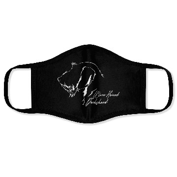 Discover Funny Wire Haired Dachshund Profile dog mom Face Masks