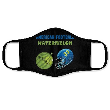 Discover american football watermelon Face Masks