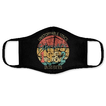 Discover 1982 Born Vintage Rose Gift Face Masks