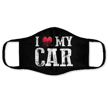 Discover I love my car funny Face Masks