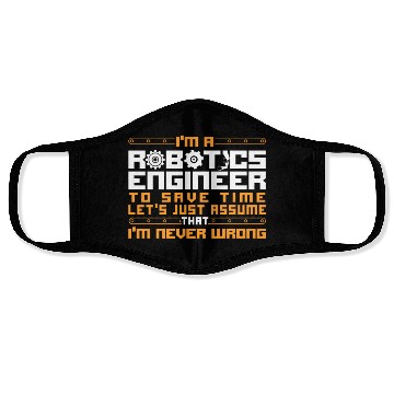 Discover Robot Robotics Engineer Vintage Face Masks