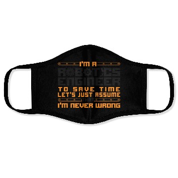 Discover Robot Robotics Engineer Vintage Face Masks