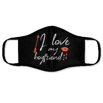 Discover I love my boyfriend Face Masks