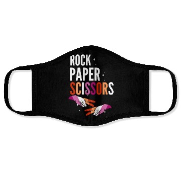 Discover Rock Paper Scissors Lesbian LGBT Pride Lesbian Face Masks