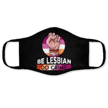 Discover Lesbian LGBT Pride Lesbian Rainbow Flag Face Masks
