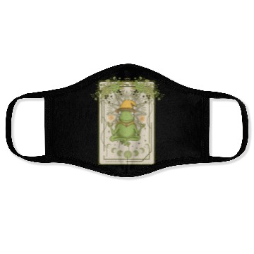 Discover Dark Cottagecore Wizard Frog Goblincore Aesthetic Face Masks