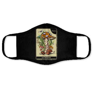 Discover Tarot Card Mushroom Frog Boho Cottagecore Aestheti Face Masks