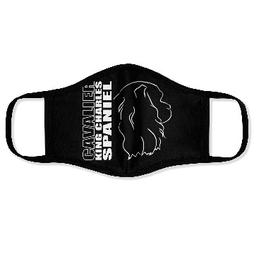 Discover Cavalier King Charles Spaniel Profile dog mom Face Masks